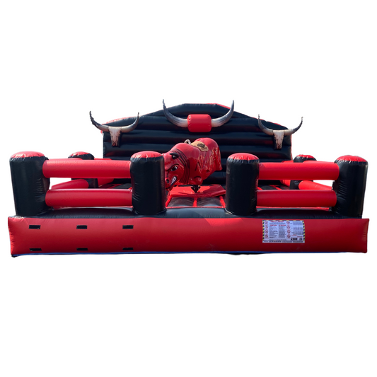 Rodeo Fencing Mechanical Bull Set Red on Red Combo