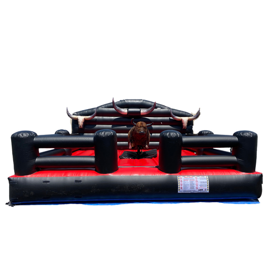 Rodeo Fencing Mechanical Bull Set Black and Brown Combo
