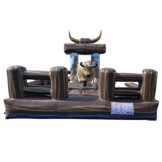 Rodeo Fencing Mechanical Bull Set Brown On Brown Combo